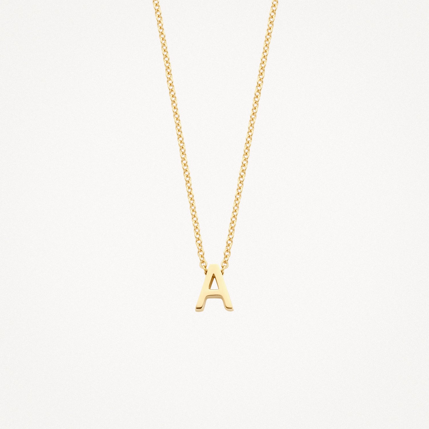 Ketting met letter 14k goud