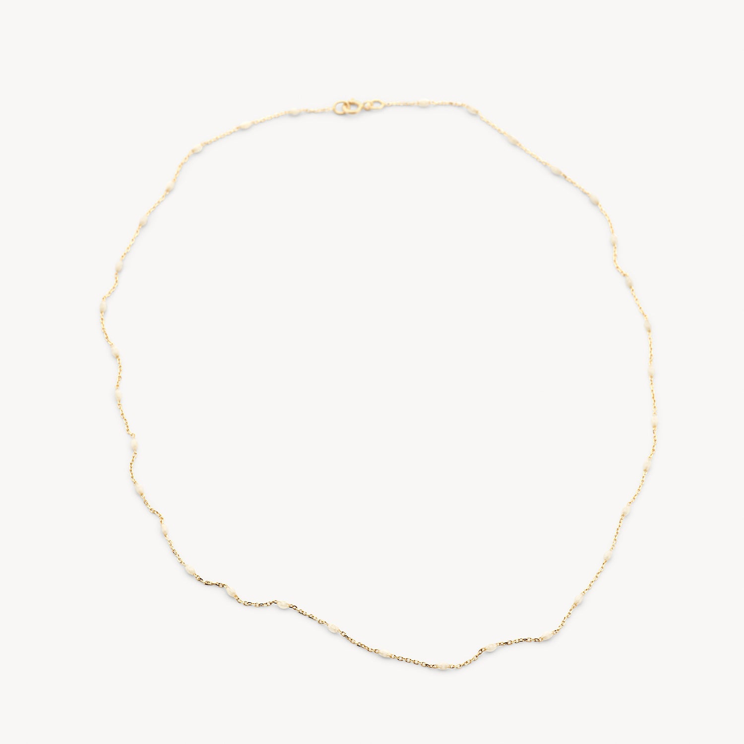 Necklace 3162YRM - 14k Yellow gold with milk Resin