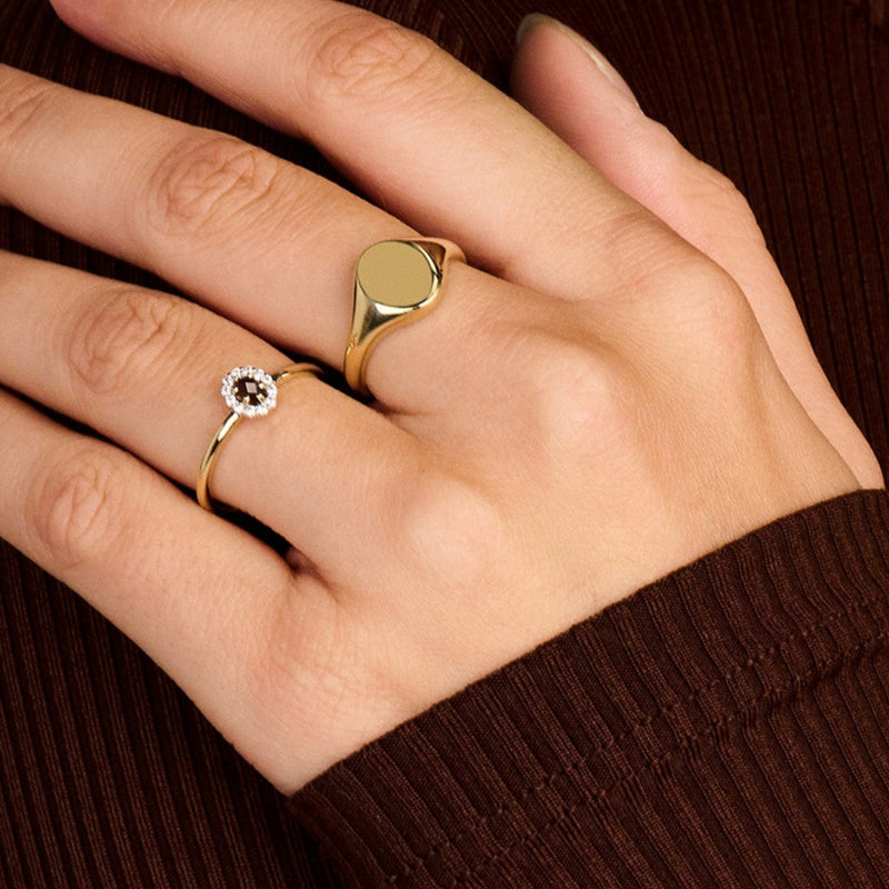 14ct Gold Smooth Signet Ring