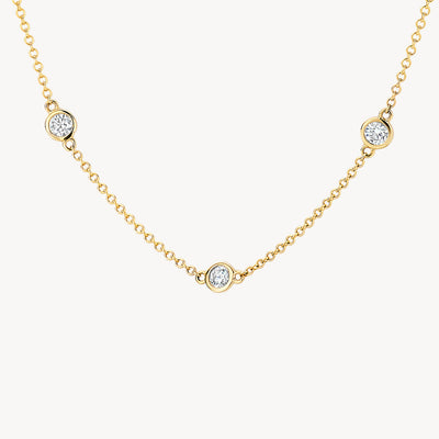 Necklace 3172YZI - 14k Yellow gold with Zirconia