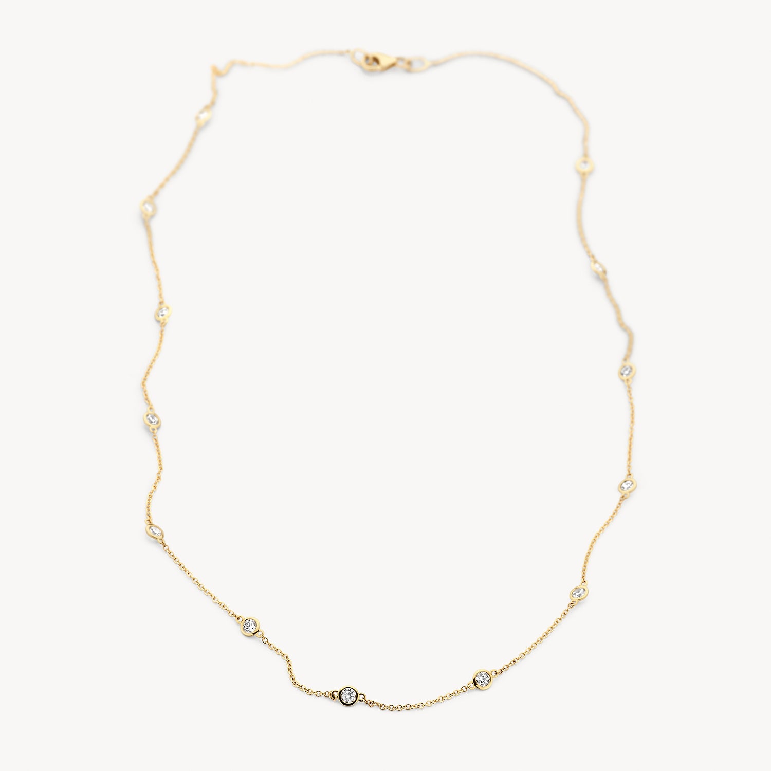 Ketting met Gladomzette Zirkonia 14k goud