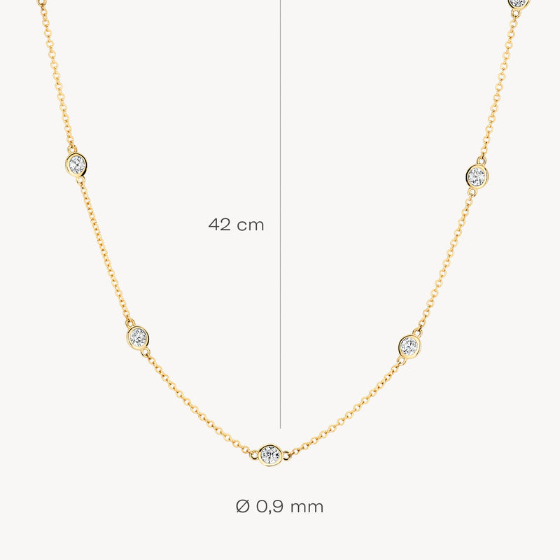 Halskette 3172YZI - 585er Gelbgold mit Zirkonia