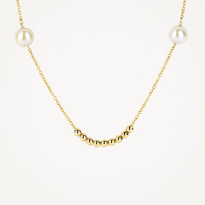 Necklace 3183YPW - 14k Yellow Gold with Pearls