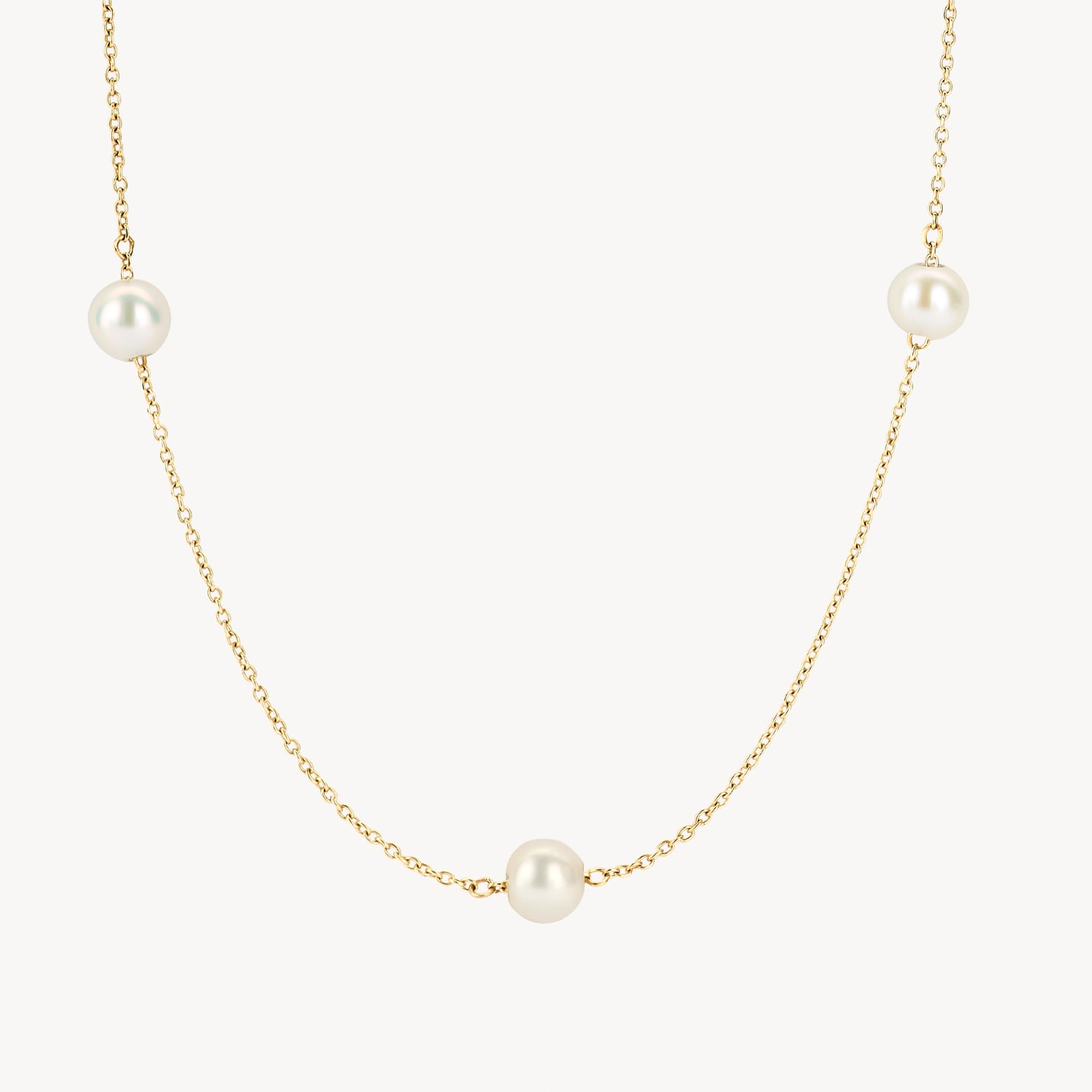 Collier 3185YPW - 14k or jaune avec des perles