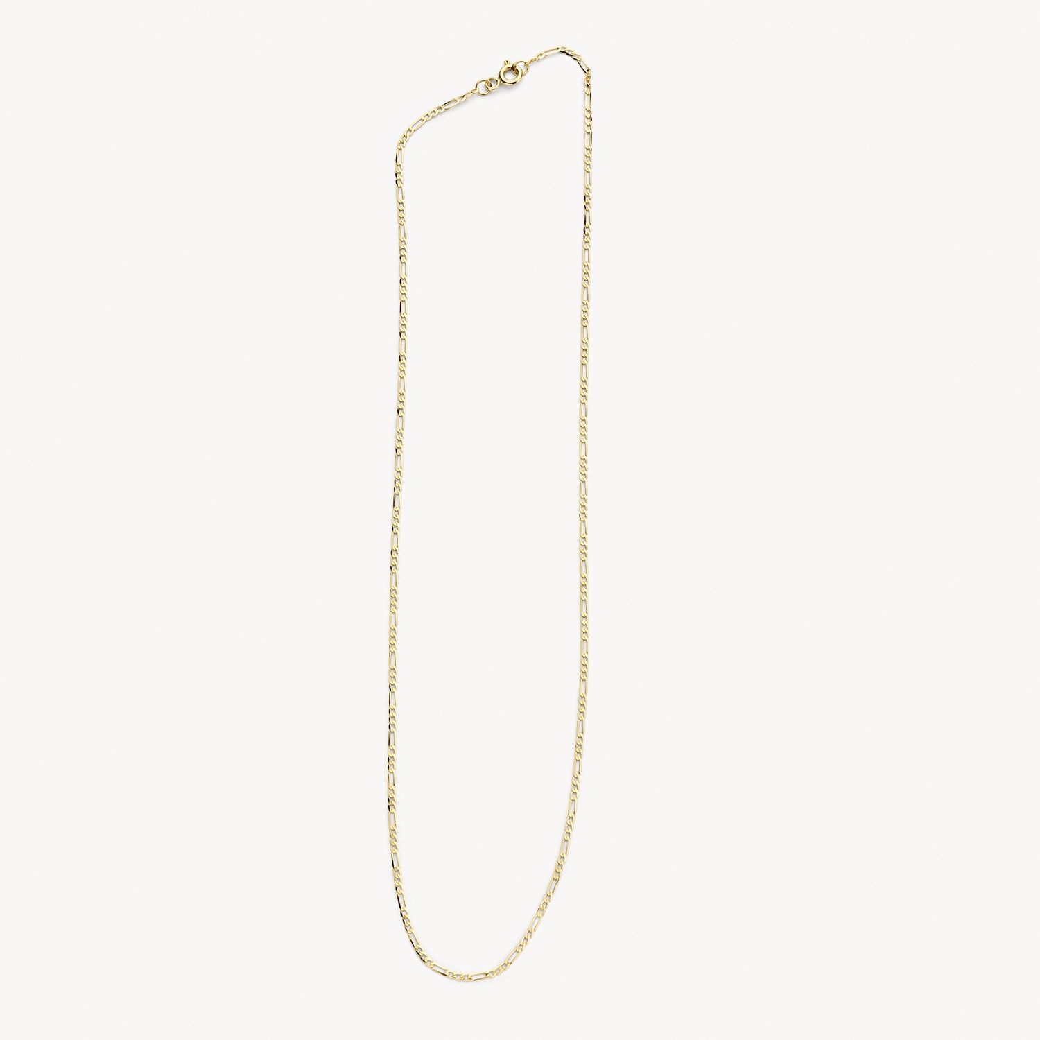 Slanke ketting van 14k goud met fijne schakel, lichte glans.