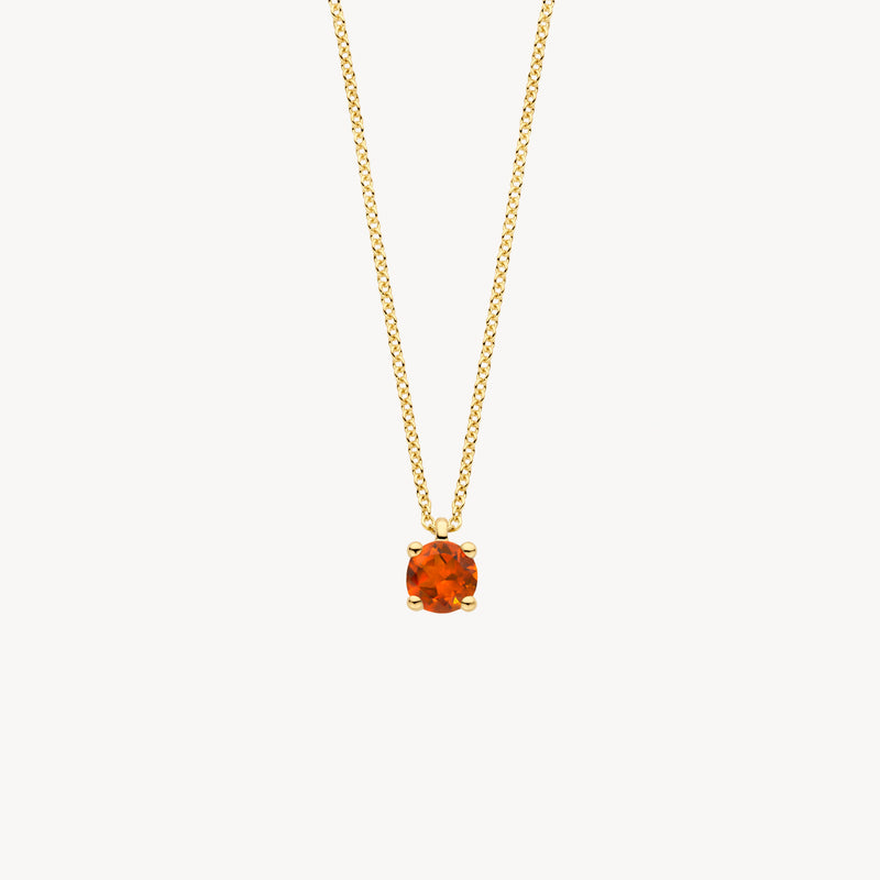 Collier (Novembre) 3200YCI - Or jaune 14k avec Madera Citrine