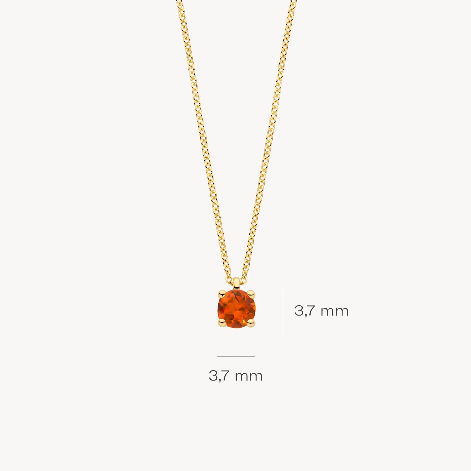 Necklace (November) 3200YCI - 14k Yellow gold with Madera Citrine