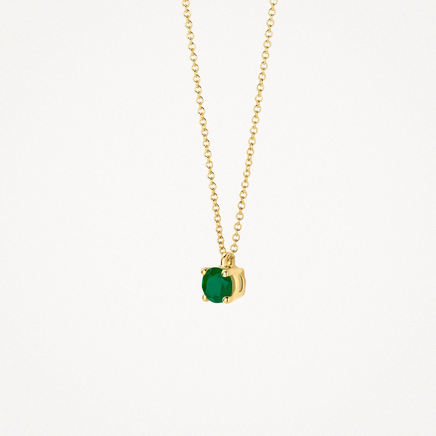 Collier (Mei) 3200YEM - 14k Geel Goud met Smaragd