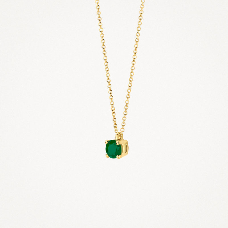 Collier (Mei) 3200YEM - 14k Geel Goud met Smaragd