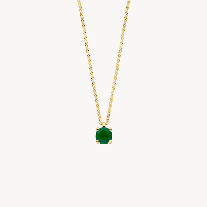 Collier (Mei) 3200YEM - 14k Geel Goud met Smaragd