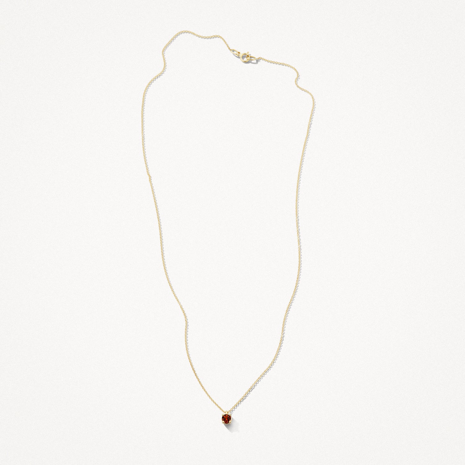 Necklace (January) 3200YGA - 14k Yellow gold with garnet