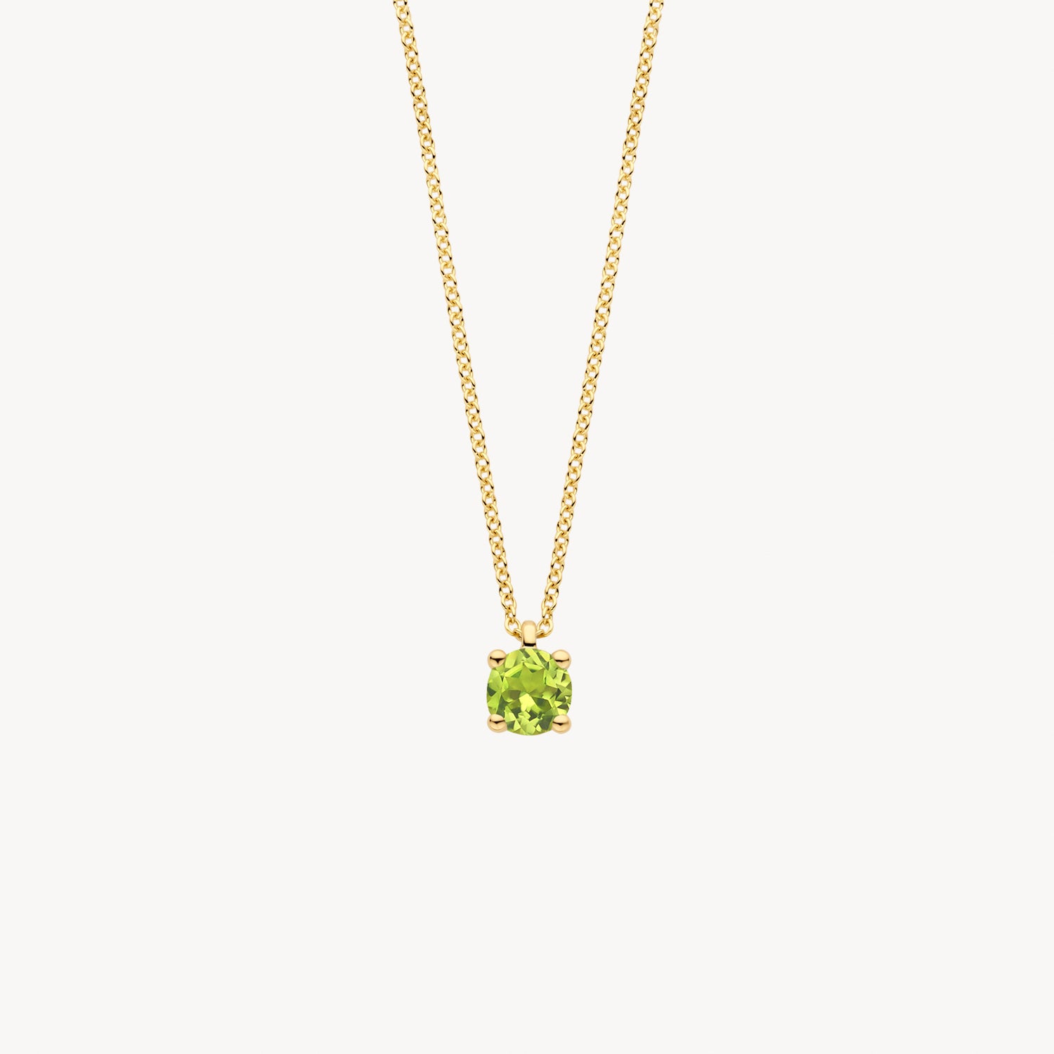 Necklace (August) 3200YGP - 14k Yellow gold with Peridot