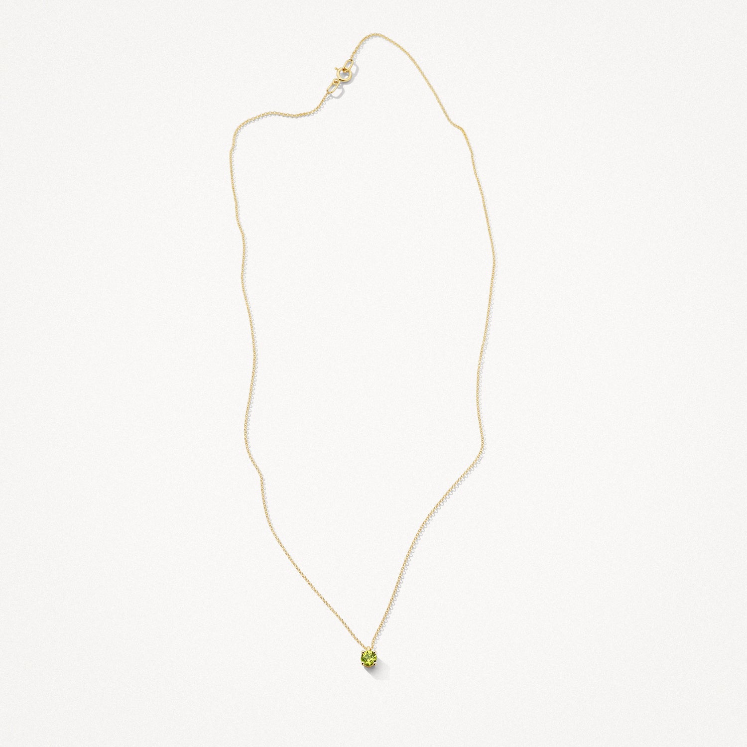 Necklace (August) 3200YGP - 14k Yellow gold with Peridot