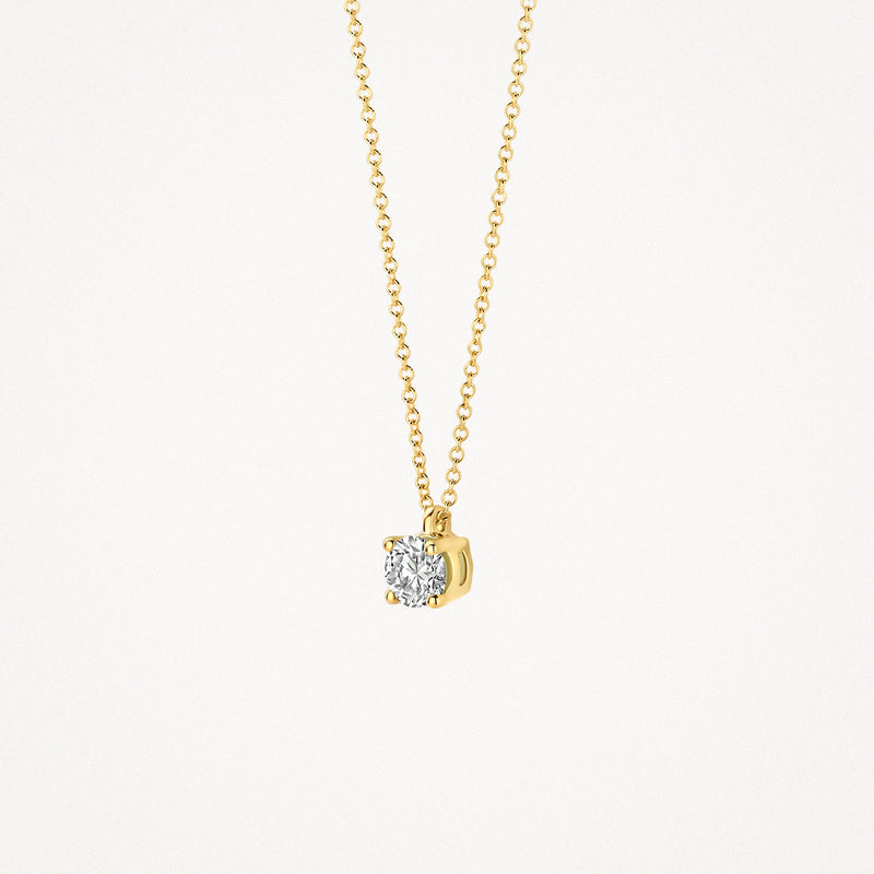 Necklace (April) 3200YLG - 14k Yellow gold with lab diamonds