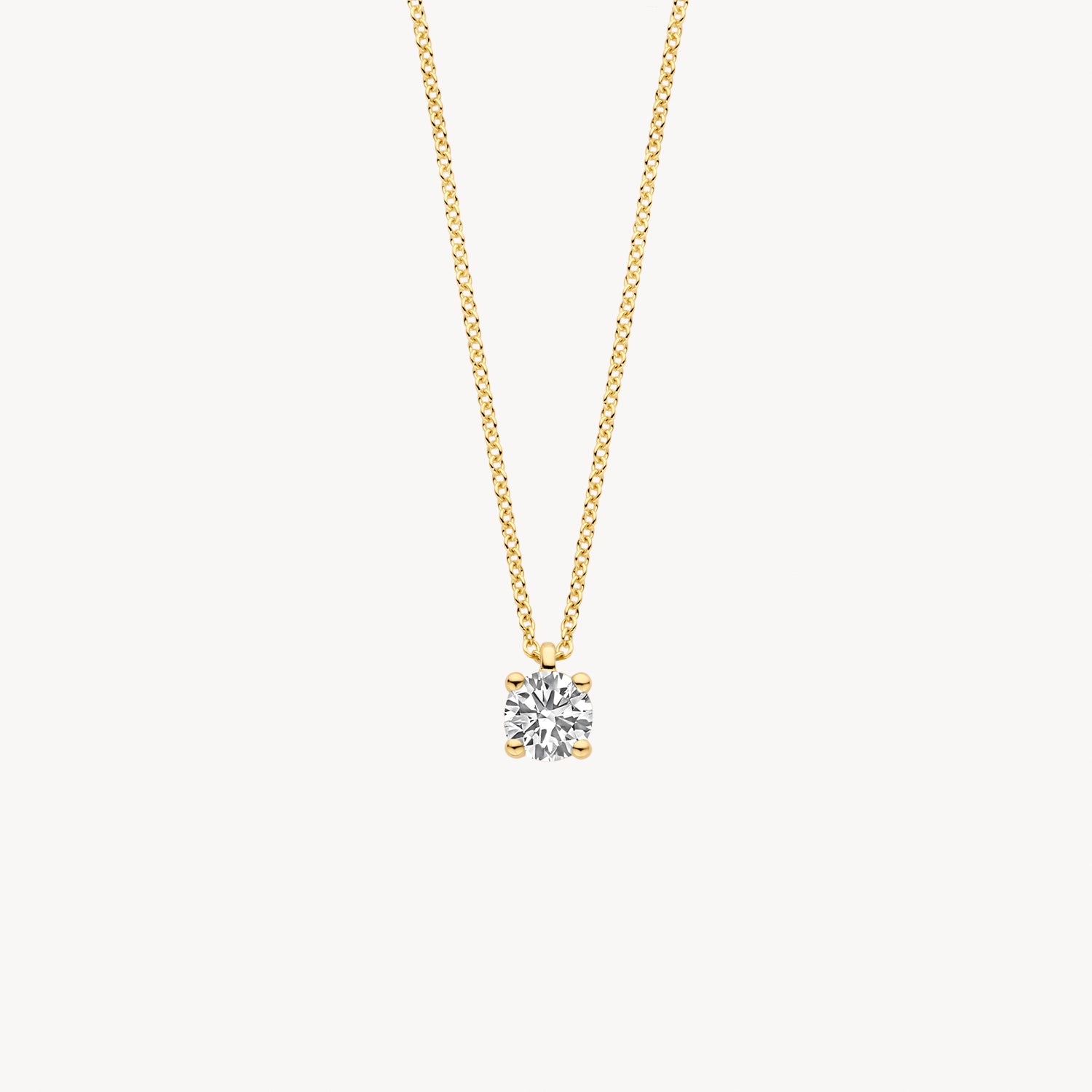 Collier (Avril) 3200YLG - Or jaune 14k avec des diamants de laboratoire