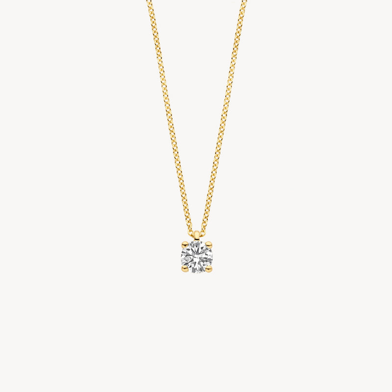 Collier (Avril) 3200YLG - Or jaune 14k avec des diamants de laboratoire