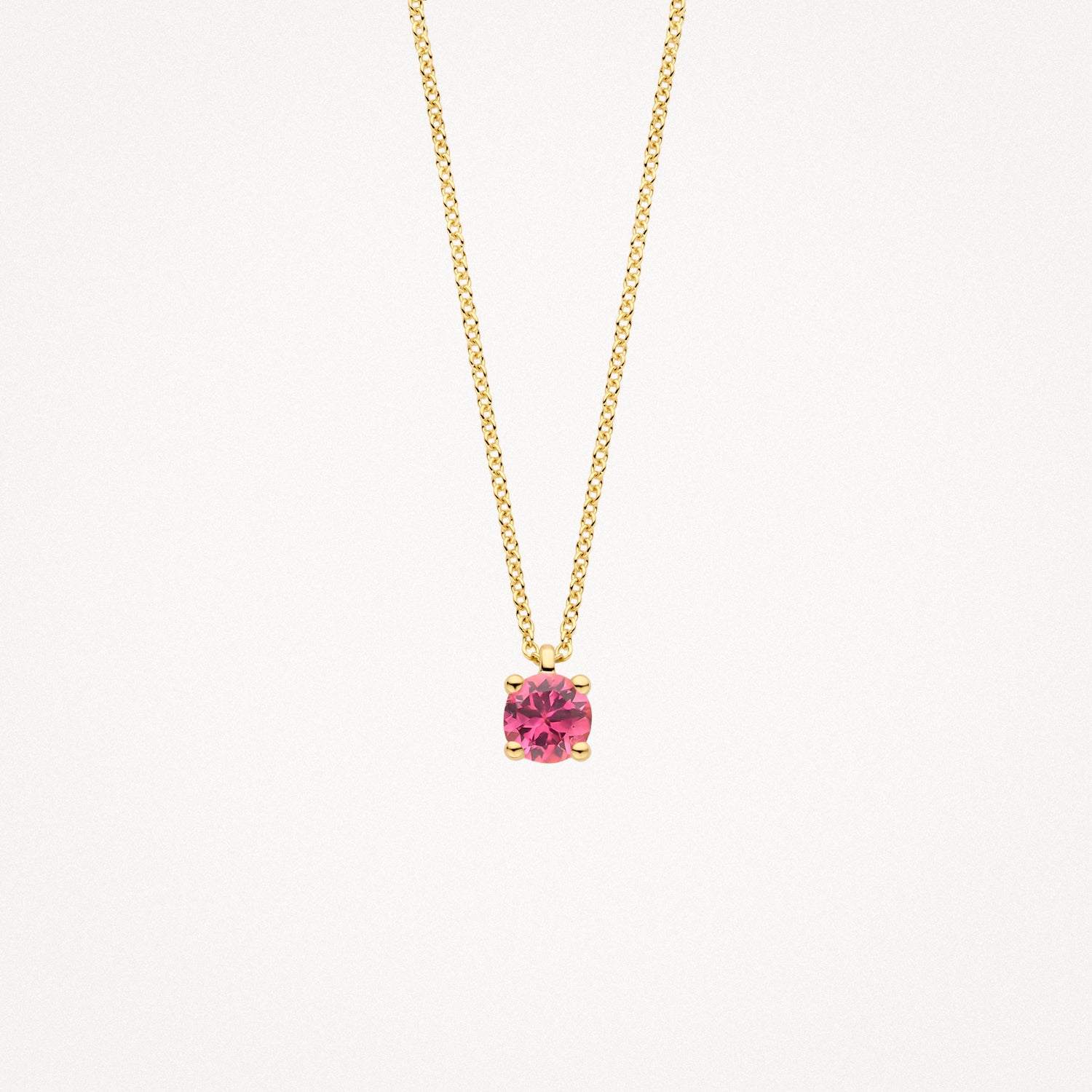 Necklace (October) 3200YPT - 14k Yellow gold with Pink Tourmaline