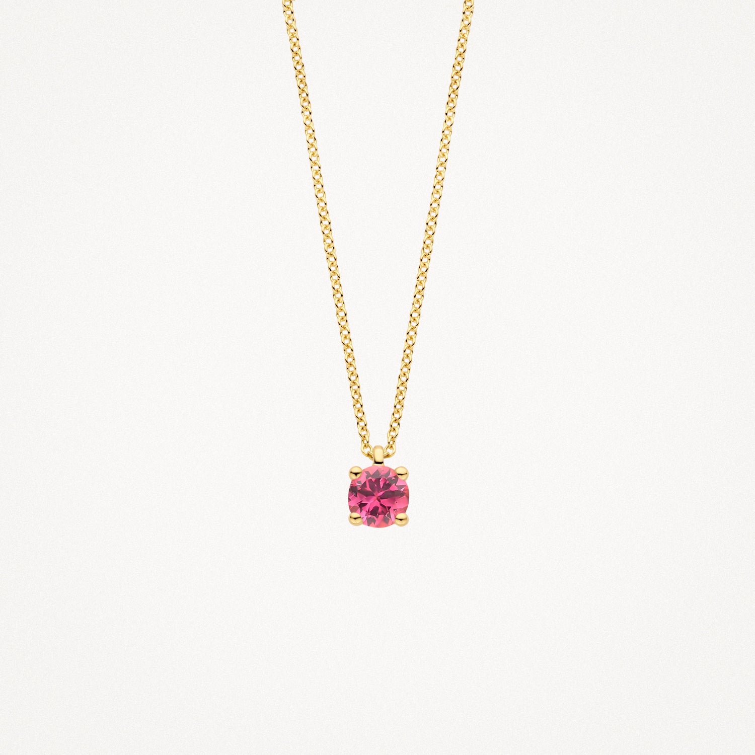 Ketting met Hanger Roze Toermalijn 14k goud