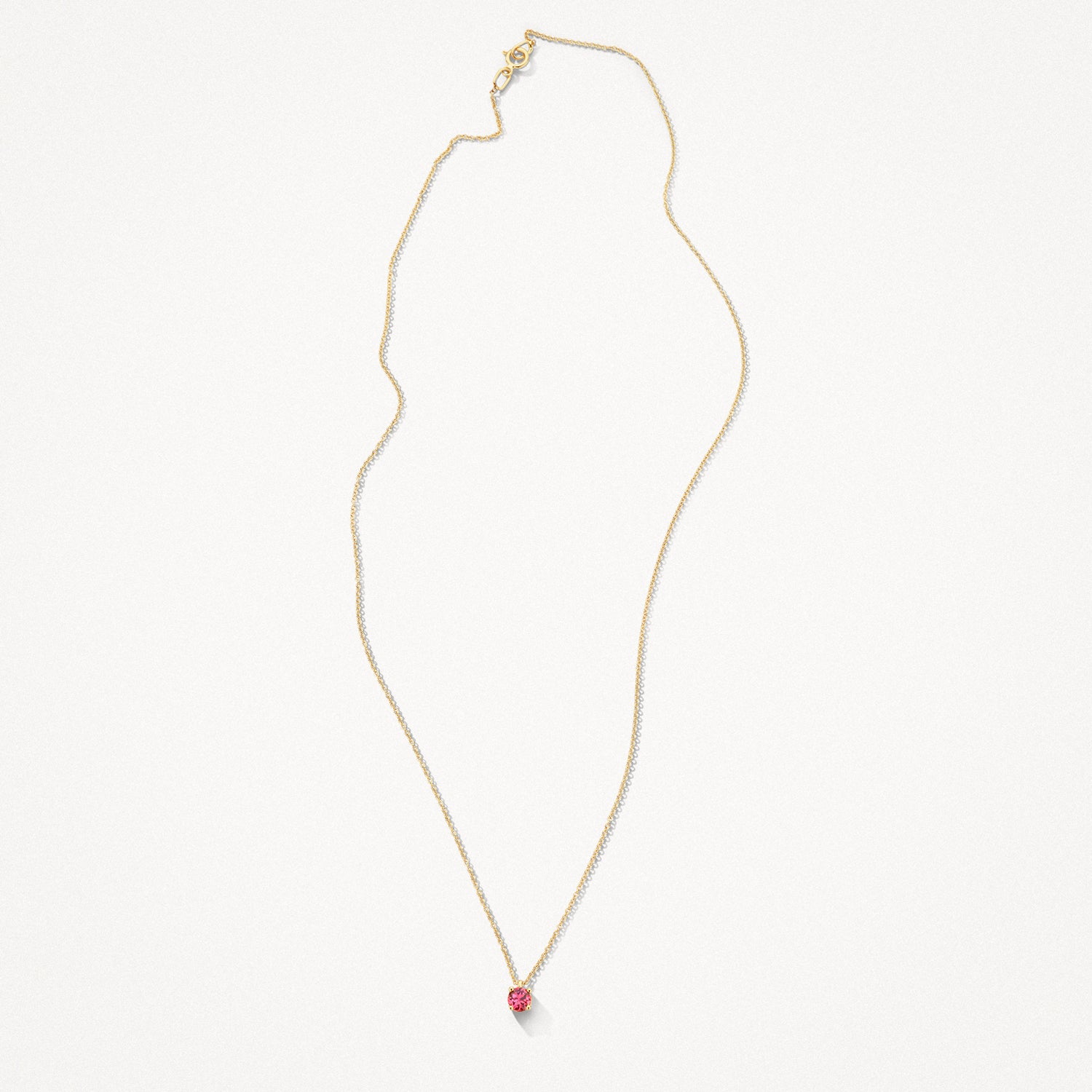 Collier (Octobre) 3200YPT - Or jaune 14k avec Rose Tourmaline