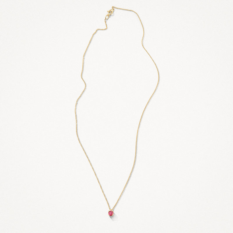 Collier (Oktober) 3200YPT - 14k Geel Goud met Roze Toermalijn