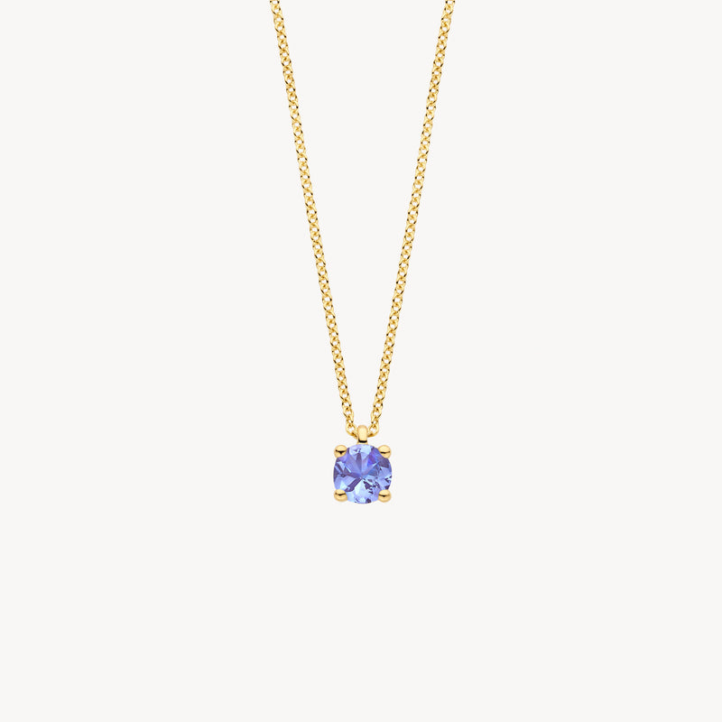 Collier (Décembre) 3200YTZ - Or jaune 14k avec Tanzanite