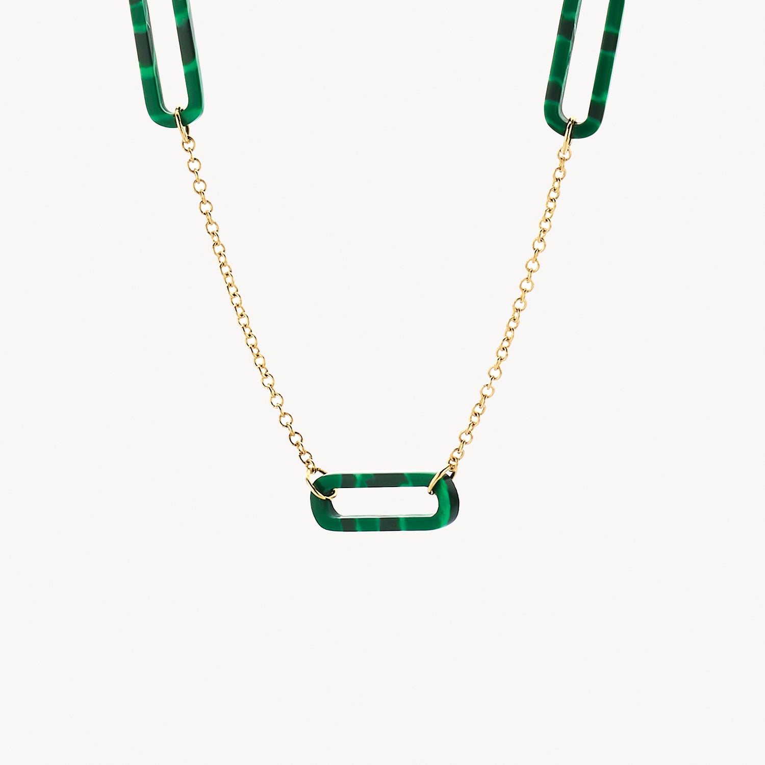 Necklace 3204YMA - 14k Gold with Malachite