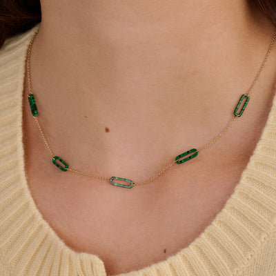 Collier 3204YMA - Or 14k avec Malachit