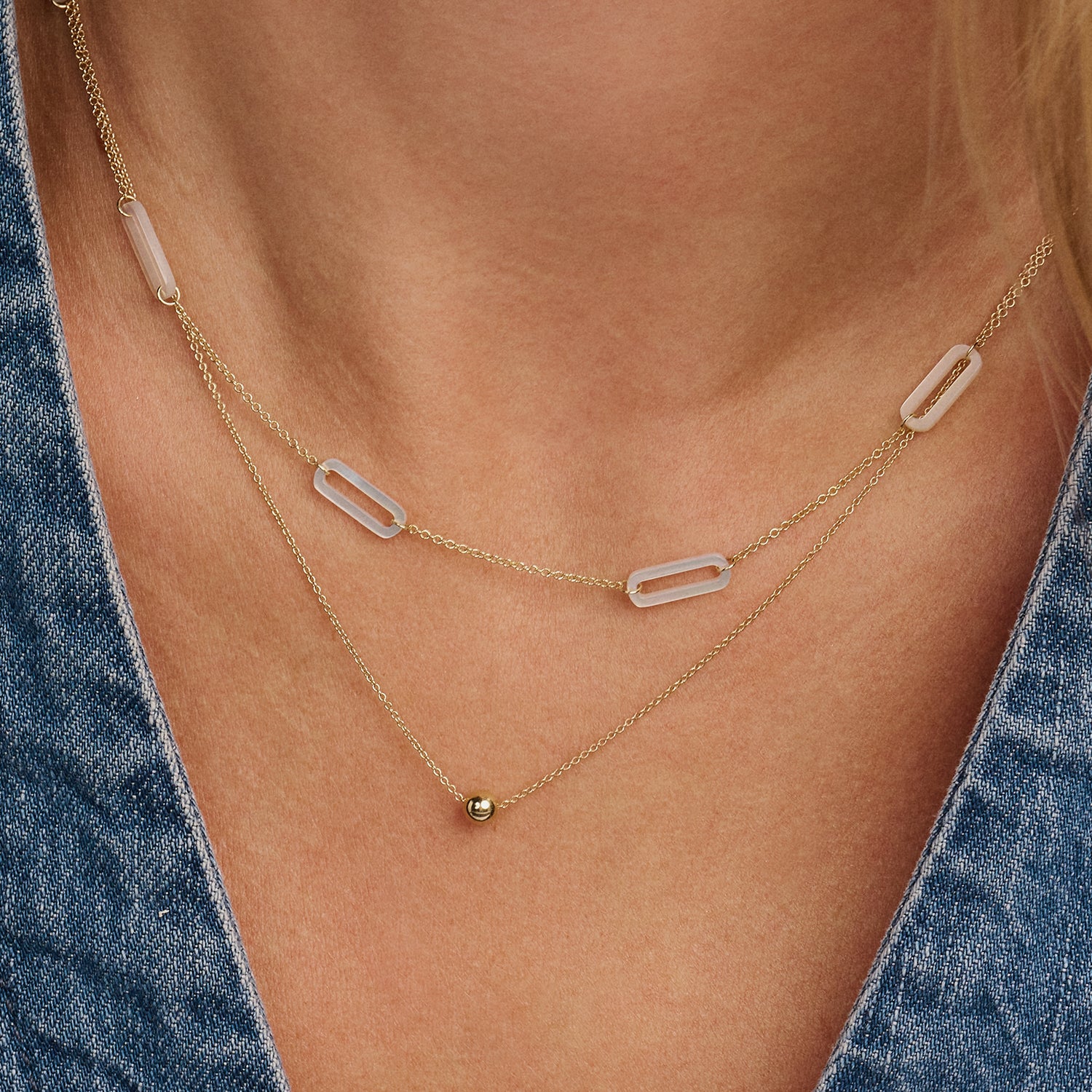 Collier 3204YMP - 14k Goud met parelmoer