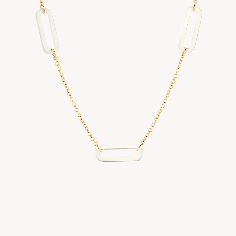 Necklace 3204YMP - 14k Gold with mother of pearl