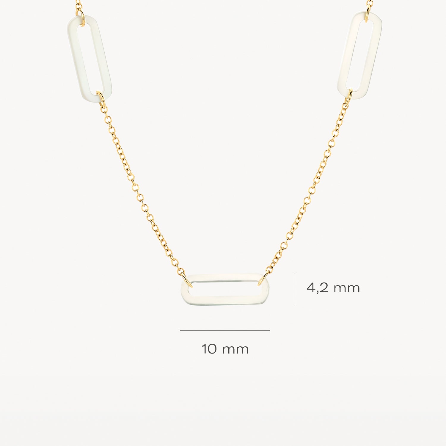 Necklace 3204YMP - 14k Gold with mother of pearl