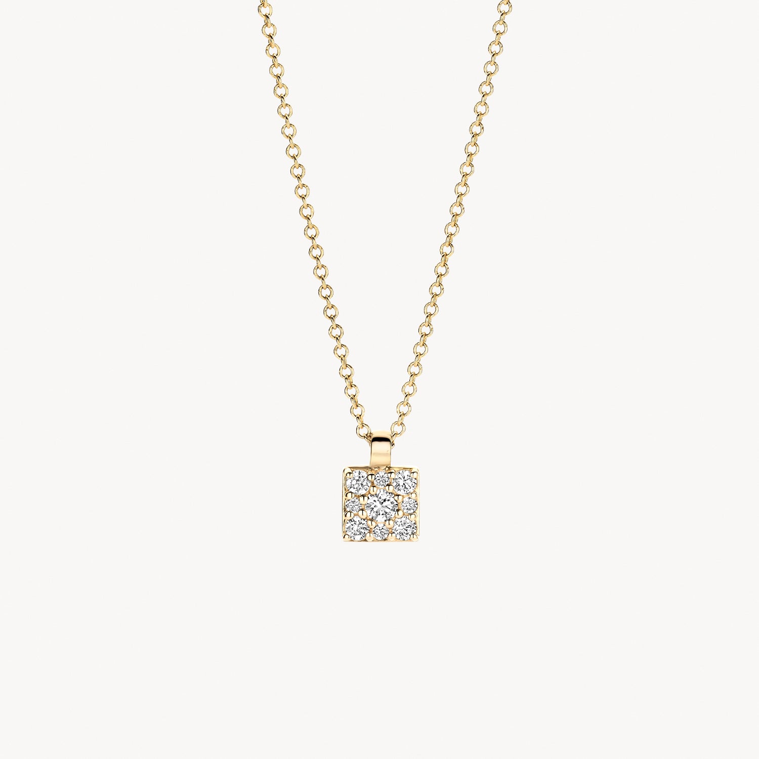 Necklace 3205YZI - 14k Gold with Zirconia
