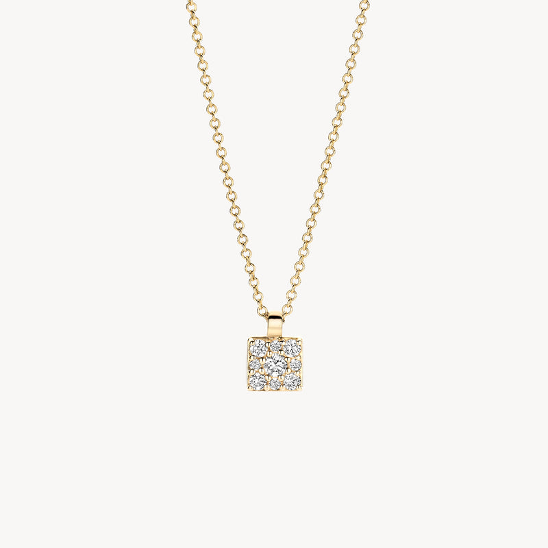 Necklace 3205YZI - 14k Gold with Zirconia