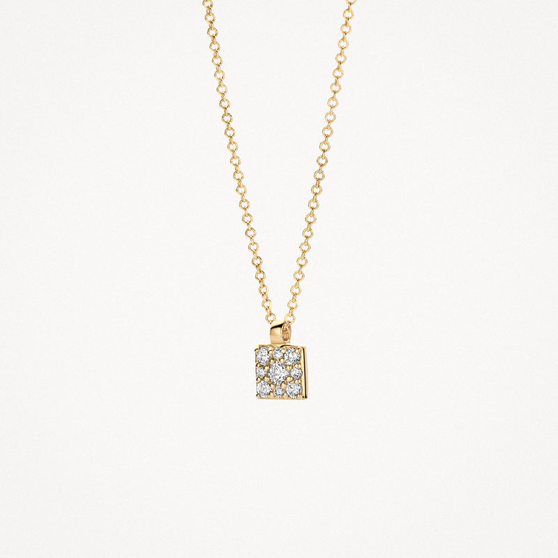 Necklace 3205YZI - 14k Gold with Zirconia