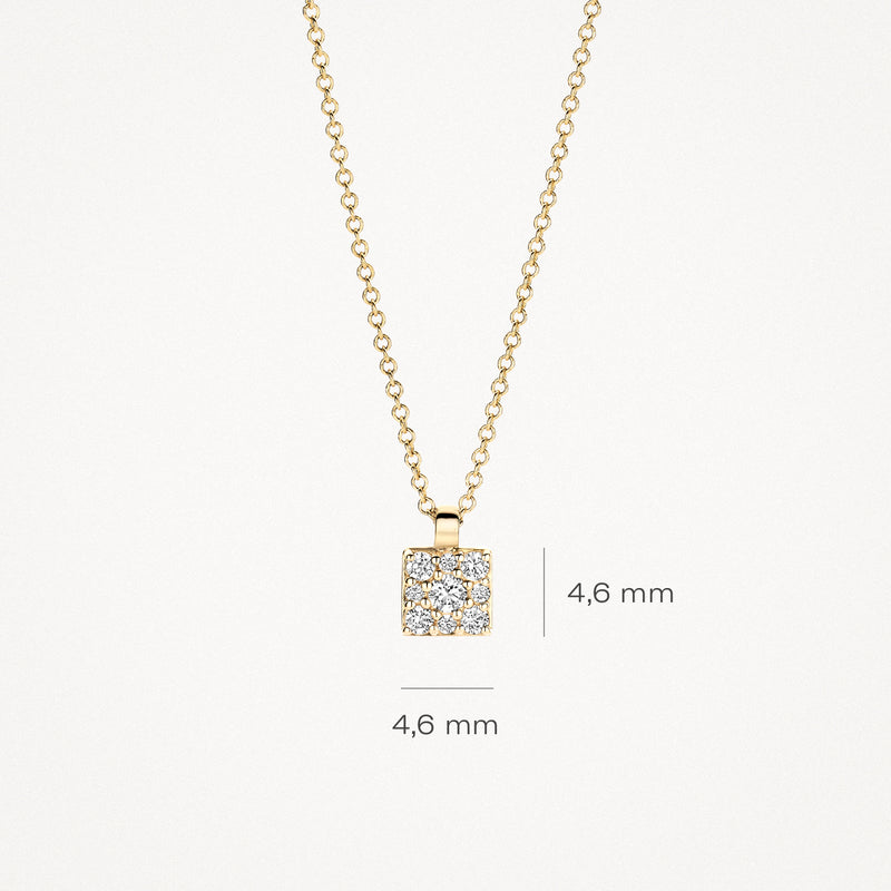 Necklace 3205YZI - 14k Gold with Zirconia