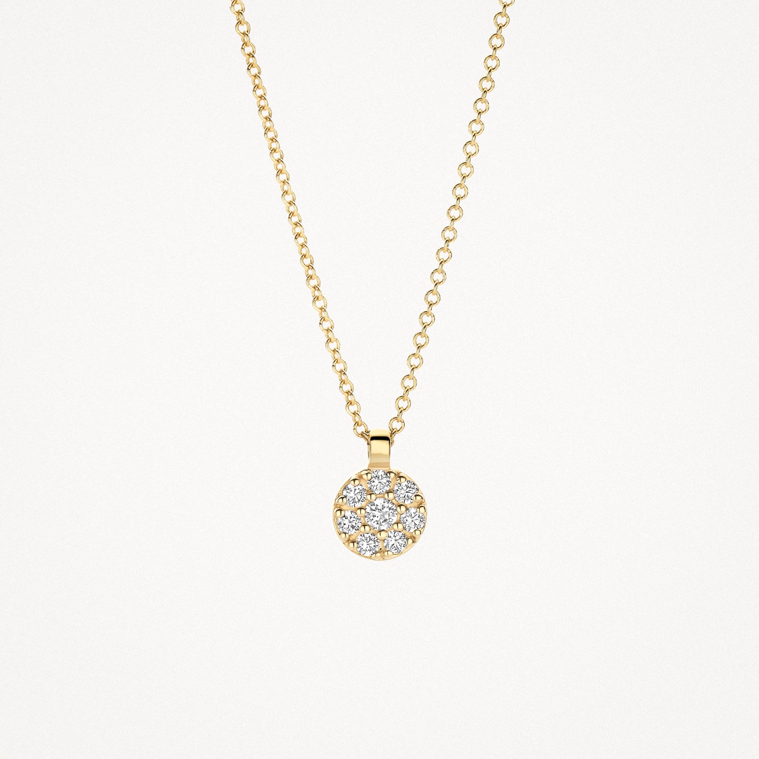 Necklace 3206YZI - 14k Gold with Zirconia