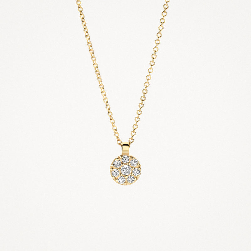 Necklace 3206YZI - 14k Gold with Zirconia