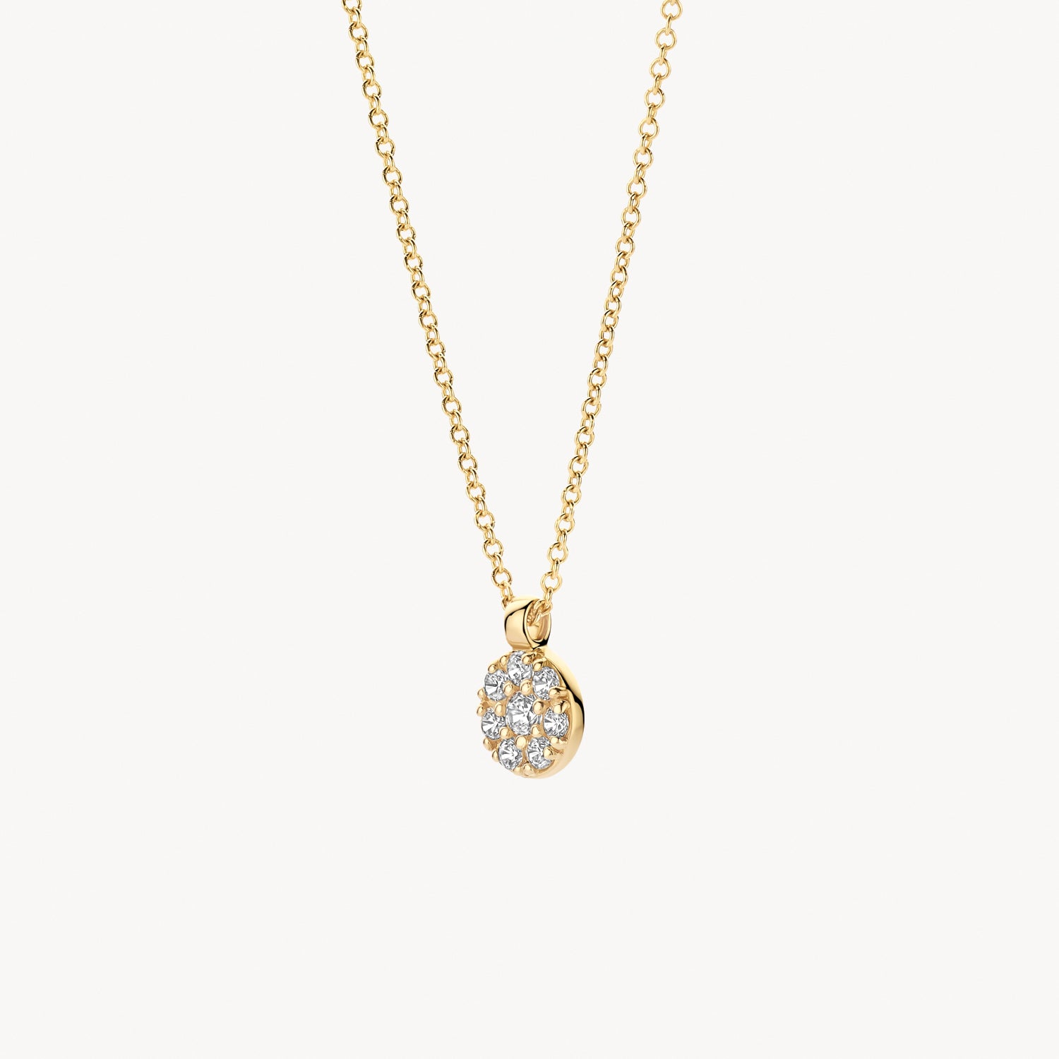 Necklace 3206YZI - 14k Gold with Zirconia