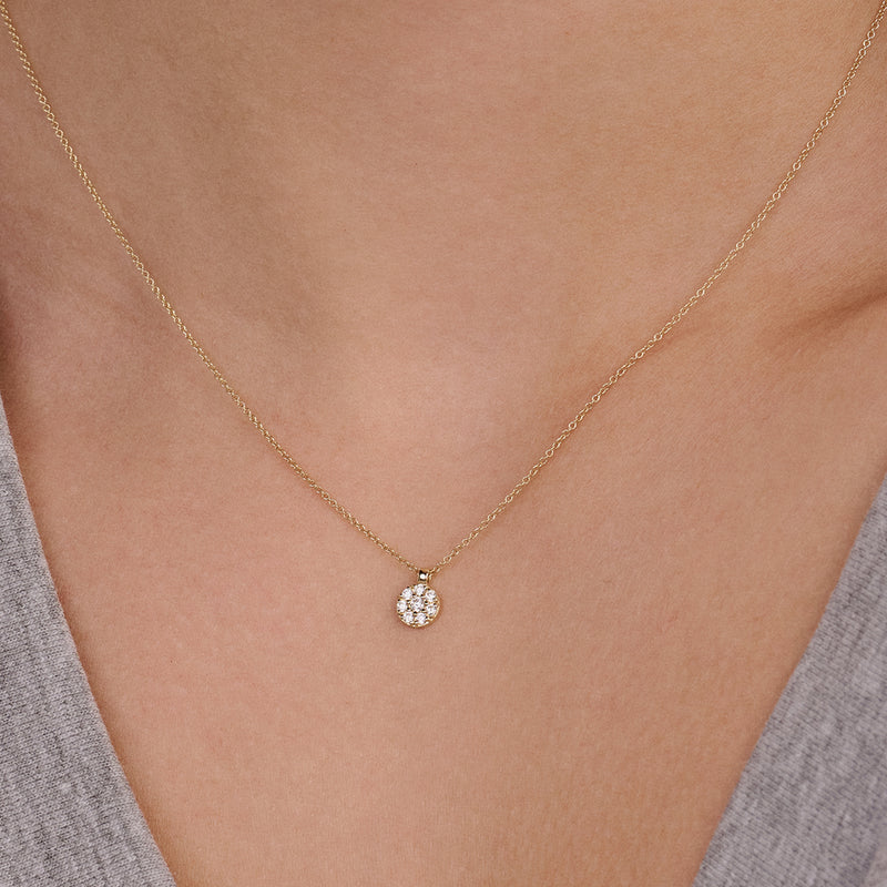Necklace 3206YZI - 14k Gold with Zirconia