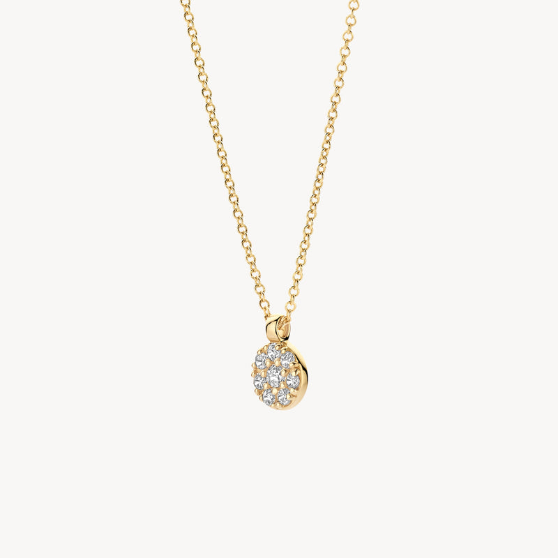 Necklace 3206YZI - 14k Gold with Zirconia
