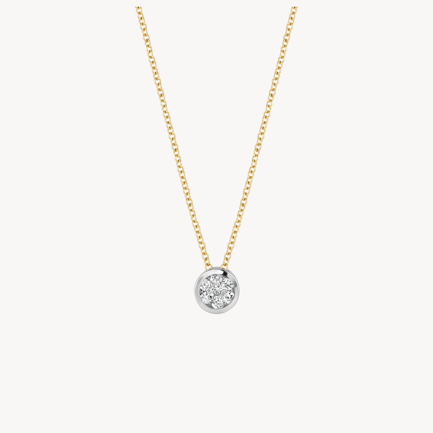 Diamanten collier 3601WDI - 14k Wit goud