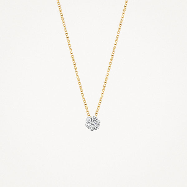 Necklace 3602BDI - 14k Yellow and White Gold with Diamond