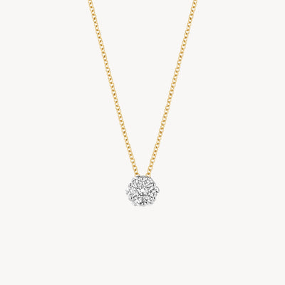 Necklace 3603BDI - 14k Yellow and White Gold with Diamond