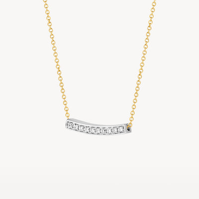 Diamond necklace 3605BDI - 14k Yellow and white gold