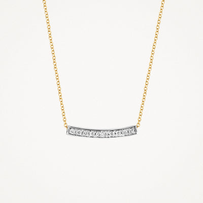 Necklace 3605BDI - 14k Yellow and White Gold with Diamond