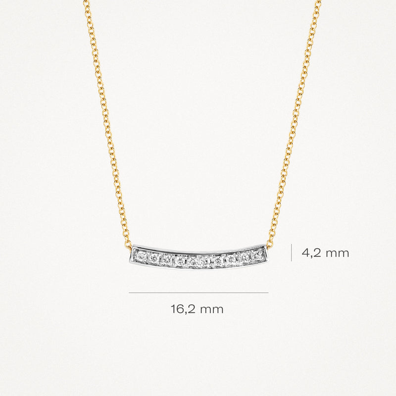 Necklace 3605BDI - 14k Yellow and White Gold with Diamond