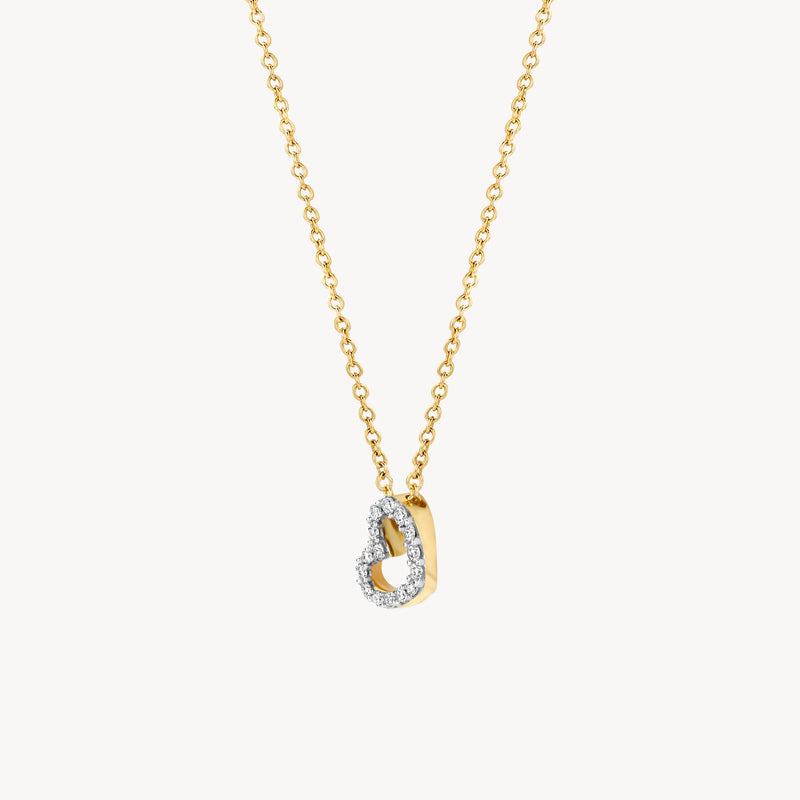 Necklace 3608YDI - 14k Yellow and white gold with diamond