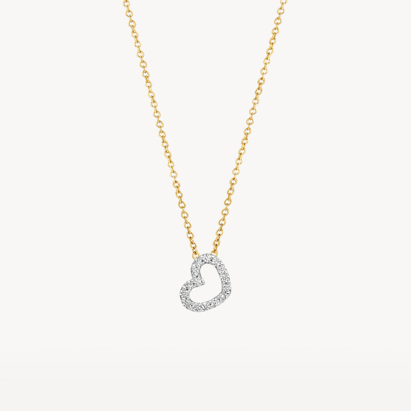 Necklace 3608YDI - 14k Yellow and white gold with diamond