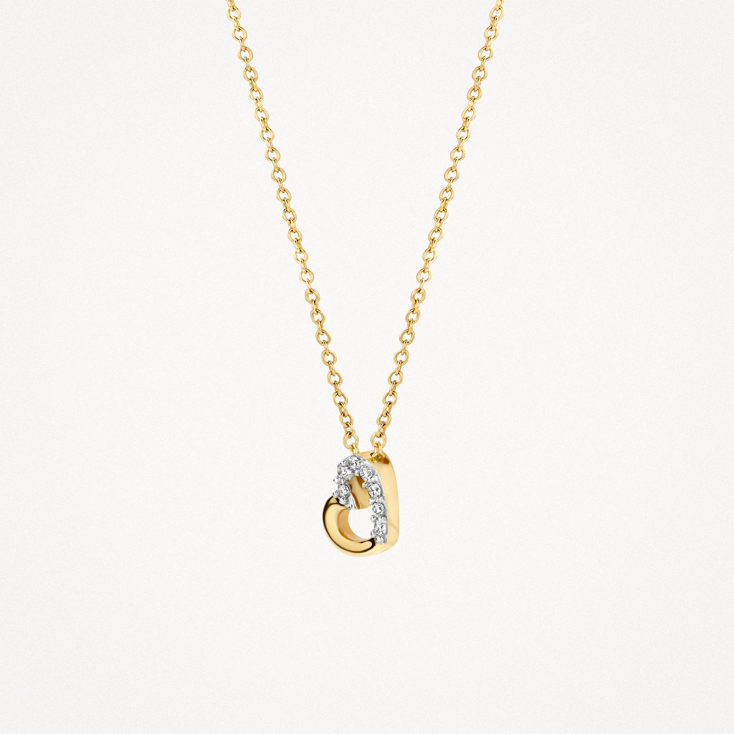 Necklace 3609YDI - 14k Yellow and white gold with diamond