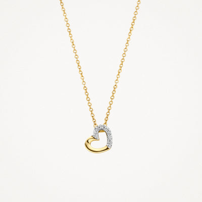 Diamond necklace 3609YDI - 14k White and Yellow Gold