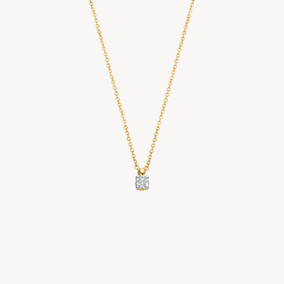 Diamond necklace 3610YDI - 14k White and yellow gold